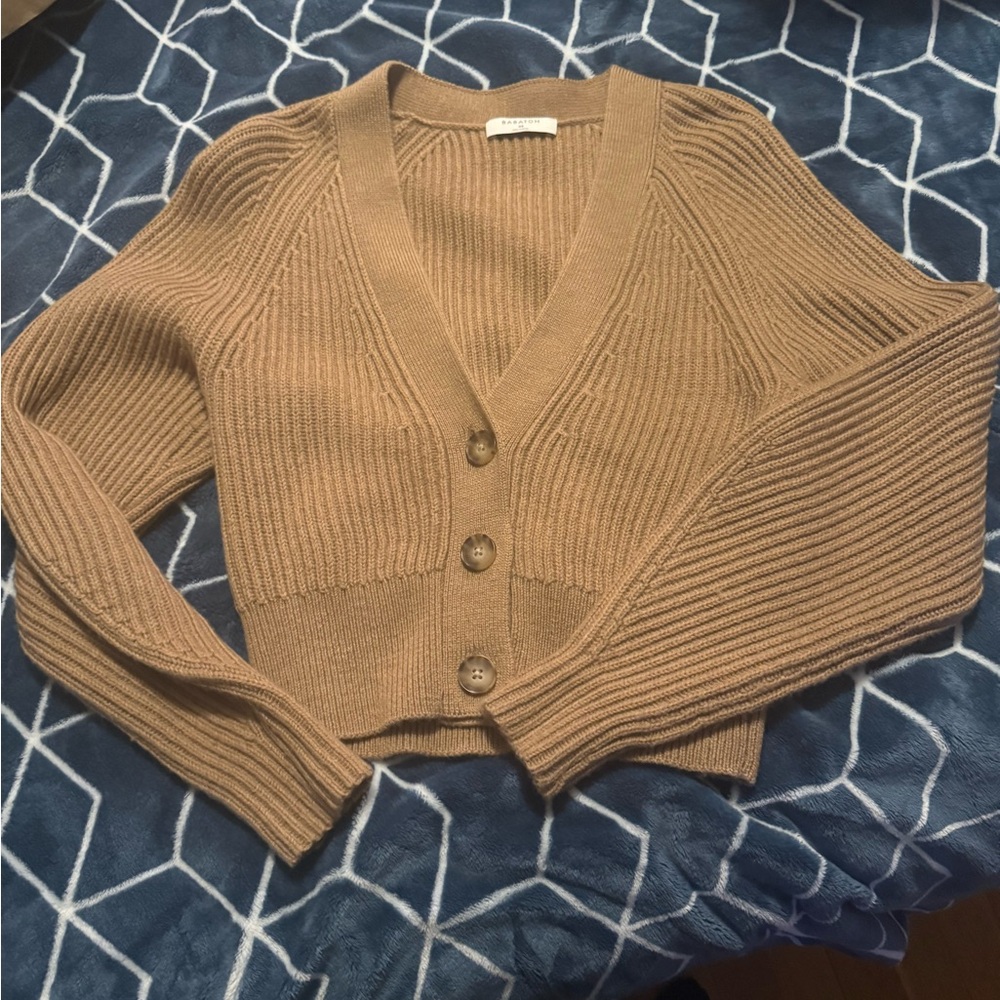 Aritzia Babaton caramel cardigan